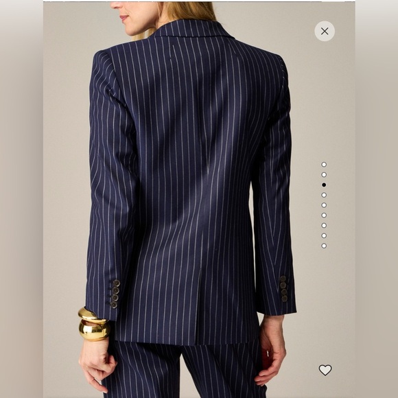 J Crew Collection Vivienne pinstripe navy blazer in Italian wool - Picture 5 of 12